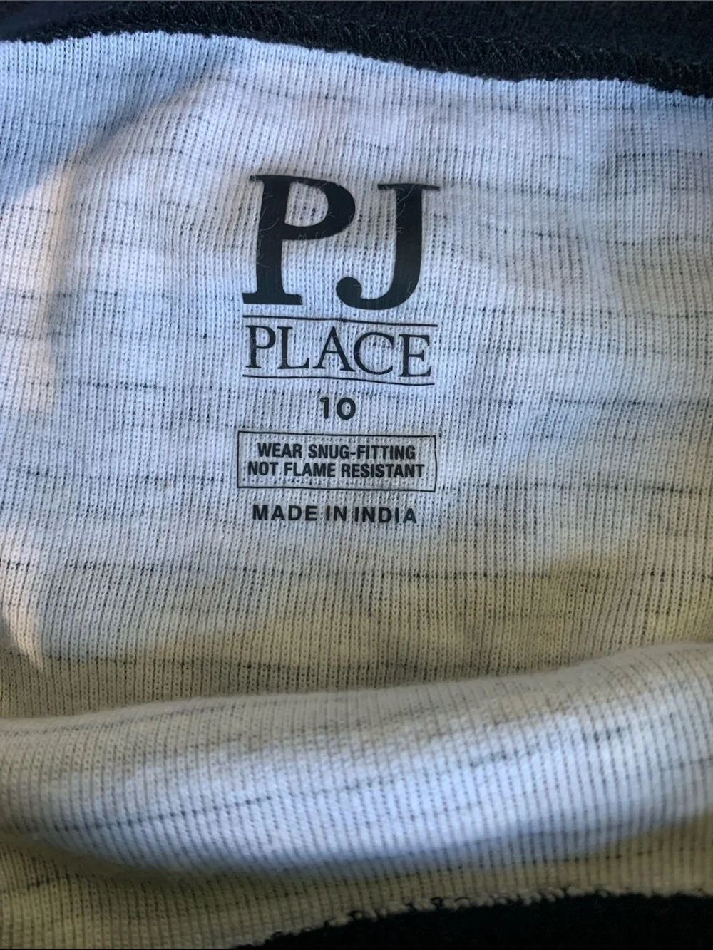 The Children's Place Kids Black & Gray Striped Pajama Set - Size 10